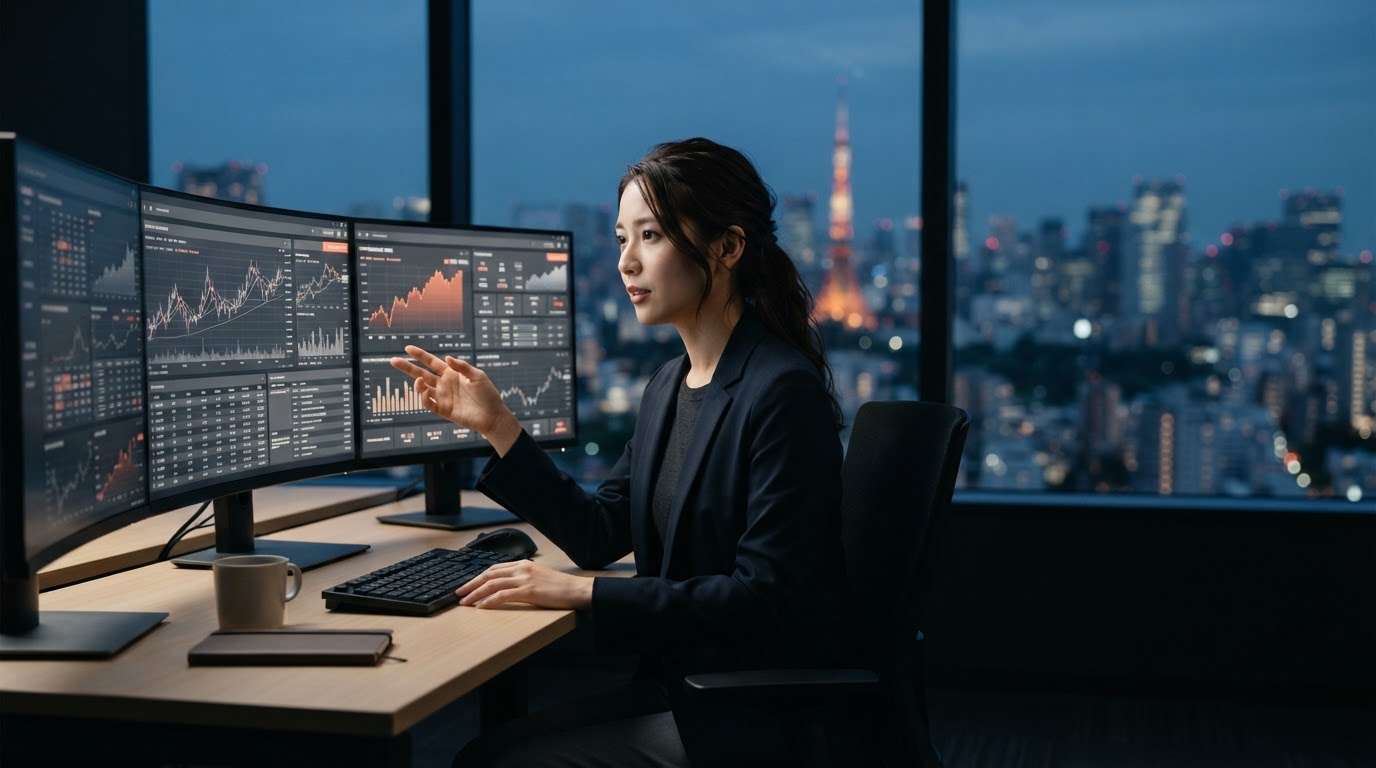 Lumen Chokinの予測分析ダッシュボードが表示されたワークスペース
